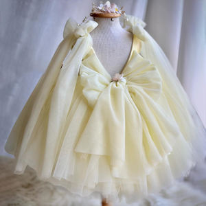 Abito da Principessa per Bambine con Applicazioni a Farfalla, Vestito con Fiori 3D, Abito Gonfio da Damigella - Product Image 5