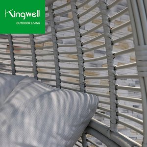 Light Luxury Style Outdoor Furniture Hotel Aluminum Rattan Weaving Sun Lounger <strong>Garden</strong> Patio Beach Yard Fabric Round <strong>Daybed</strong> - Product Image 5