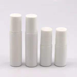 RTS 5Ml 10Ml Small Matte White Glass Roll-On Bottles With Steel Rolling Ball For Essential Oil Perfume Cosmetic Products