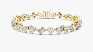 Pulsera de diamantes cultivados en laboratorio, hermosa y en oferta, chapada en oro blanco para mujer, moderna y disponible a un precio asequible. - Product Image 3