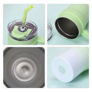 Customized 40oz Modern Design Insulated Travel Tumbler Stainless Steel Outdoor Car <b>Portable</b> <b>Vacuum</b> Bottle with Straw Cup - Product Image 5