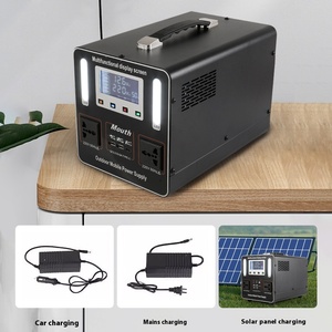 220V Pin <span class=keywords><strong>lithium</strong></span> <span class=keywords><strong>ion</strong></span> tắt lưới di động năng lượng mặt trời Máy phát điện 500W 1000W Trạm điện cầm tay - Product Image 3