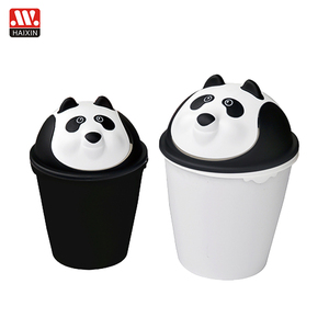<span class=keywords><strong>Poubelle</strong></span> en plastique fantaisie en forme de panda coloré avec couvercle, 6L 8L - Product Image 1