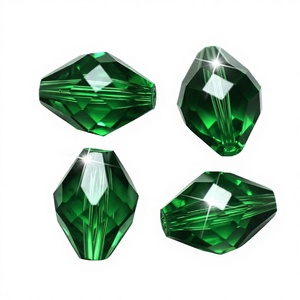 Lot de 50 perles en <span class=keywords><strong>verre</strong></span> biconiques ovales à facettes de haute qualité pour accessoires de boucles d'oreilles, bijoux DIY, imitation cristal autrichien - Product Image 6