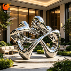 Escultura <span class=keywords><strong>de</strong></span> Acero Inoxidable a Medida, Espejo Grande, Obra Maestra <span class=keywords><strong>de</strong></span> <span class=keywords><strong>Arte</strong></span> Fluido Metálico Forjado a Mano, Directo <span class=keywords><strong>de</strong></span> Fábrica, para Proyectos Globales - Product Image 3