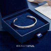 Bracelet personnalisé gravé en acier inoxydable de 4 mm, personnalisation légère, bracelet inspirant personnalisé