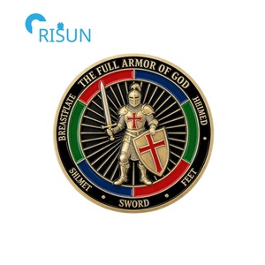 Moneda Conmemorativa de Paladín Caballero Templario: Cristo Defiende la Fe, Pon la Armadura Completa de Dios, Moneda de Desafío de Fe Personalizada - Product Image 5