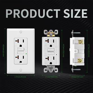 Mỹ mặt đất lỗi mạch ngắt 125V 20 AMP gfci Outlet USA đựng tự kiểm tra dẫn chỉ số ul Duplex tường ổ cắm - Product Image 6