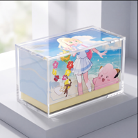 Boîte de présentation en acrylique TC-G pour cartes, classeur de cartes, jeu de cartes de stratégie, ensemble de combat d'entraîneur Anime Girl, coffret cadeau 2026 pour jeu de cartes à collectionner