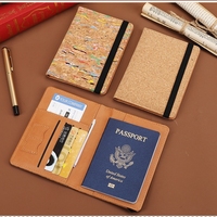 Logo personnalisé housse de passeport en liège accessoire de voyage écologique couverture de passeport imprimée en cuir de liège