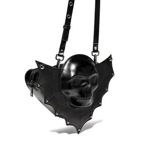 Personnalisé Nouveau Halloween Crâne Conception Femmes Noir PU En Cuir Sac À Bandoulière Punk Gothique Sac Portable Mode Foncé Style Sac À Bandoulière - Product Image 1