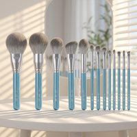 Ensemble de 13 pinceaux de maquillage avec logo personnalisé, poils synthétiques doux, pinceau cosmétique