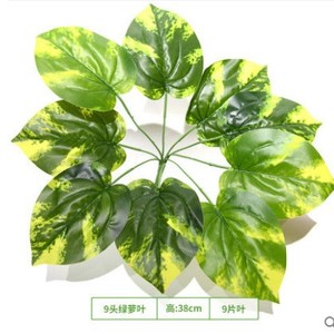 Planta Artificial Greenway de 9 Cabezas de Hojas de Pothos, 38 cm de Alto, para Decoración Interior y Exterior del Hogar - Product Image 1
