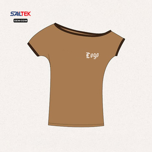 Contrast Binding Off Shoulder <strong>Women</strong> Slim Fit <strong>T</strong> <strong>Shirt</strong> Y2K Aesthetic Baby Tee Vintage Graphic Summer Tops <strong>for</strong> <strong>Women</strong> Crop Top Tee - Product Image 4