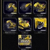 Serie de Ingeniería: Excavadora Eléctrica a Control Remoto, Modelo de Juguete Mecánico Tecnológico, de Alta Dificultad para Armar