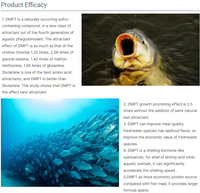 Additif alimentaire DMPT à 98% de pureté élevée, fort attractif et promoteur de croissance pour l'aquaculture