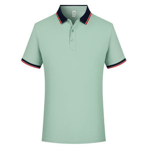 Camiseta Polo de Manga Corta, Color Sólido, Poliéster, Ropa de Trabajo, Uso Diario, Verde Claro, Cuello Camisero, Uniformes Personalizados - Product Image 1
