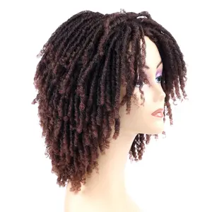 Short 6Inch Crochet Braid Dreadlocks For Black Woman Afro Twist Extensions Braids Hair Wig