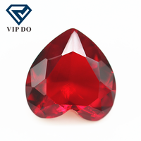 3*3-12*12mm hell geschnittenes Herz geschnitten rot K9 Kristallglas loser Edelstein Herzform synthetisches Glas dunkelroter Glas kristall Edelstein