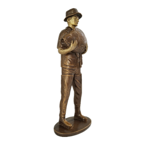 Statue de pêcheur en bronze antique, trophée de pêche en résine, 10 pouces - Product Image 3