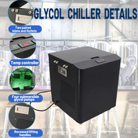 Refroidisseur d'eau et de glycol de brasserie 1Hp de vente chaude pour la pompe de brassage domestique et les composants de noyau de récipient à pression capacité de 50L à 300L