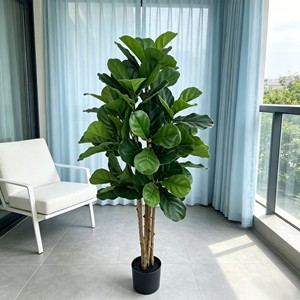Real Wood Stem Fiddle Leaf Fig <b>Tree</b> – <b>Artificial</b> Plant for Home & Office Decor - Product Image 6