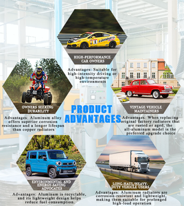 Radiatore con Serbatoio dell'Acqua in Alluminio e Copertura Ventola per <span class=keywords><strong>Ford</strong></span> Truck <span class=keywords><strong>Courier</strong></span> 1953-1956, Sistema di Raffreddamento Motore Personalizzato - Product Image 6