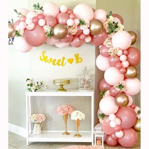 Forniture per palloncini di compleanno Kit per arco di palloncini rosa retrò Kit di palloncini per Baby Shower per ragazze per decorazioni di nozze Boho sfondo - Product Image 3
