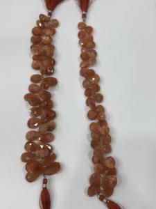 Hermoso Collar de Piedra Solar Natural, Cuentas Facetadas en Forma de Briolette, Piedras Sueltas para Fabricación de Joyería, Venta al Por Mayor OEM - Product Image 4