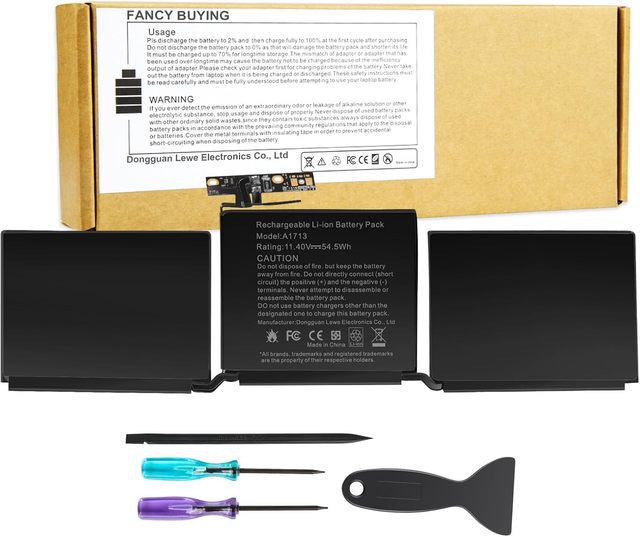 A1708 A1713 Laptop Battery for A2171 A2159 A2289 A2338 (Late 2016 Mid 2017 Mid 2019 2020) 020-00946 11.4V 54.5Wh