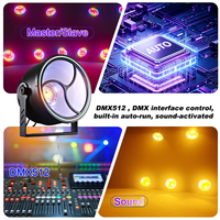 Igracelite 250W Projecteur de scène à effet blinder, lumière rétro blanc chaud doré, DMX512, Projecteur de scène LED pour DJ, discothèque, mariage