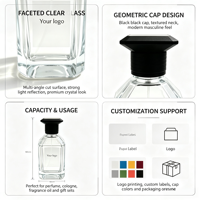 Flacon de parfum de luxe personnalisé à texture cristalline, idéal pour coffret cadeau de parfum ou de cologne