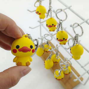 Porte-clés en silicone personnalisés en forme de canard, porte-clés 3D en forme de canard de dessin animé pour un usage quotidien et accessoires de collection - Product Image 2
