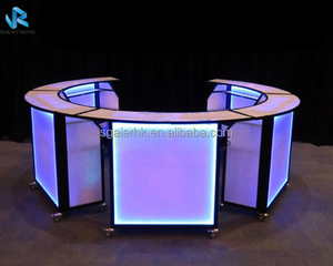Fantastic Popular White Color LED Lighting Portable bar <b>Table</b> Night Club Furniture Portable <b>Folding</b> Bar - Product Image 5