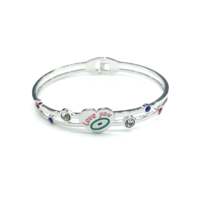 Pulsera de Moda para Mujer, Acero Inoxidable 316L, Baño de Oro PVD, Cristal y Diamantes de Imitación, Diseño de Corazón 'Love You', Romántica