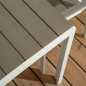 أثاث شرفة خارجي حديث من الألومنيوم يتسع لـ 6 أشخاص، أريكة فاخرة للحدائق المنزلية، أرائك محمولة سداسية الأوجه متينة ومريحة للمساحات الخارجية - Product Image 6