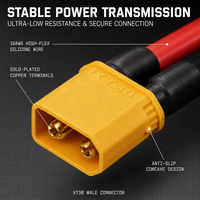 Câble de connexion XT30 mâle-femelle à tête unique 18AWG pour modèle RC, câble d'extension LiPo 10/15cm