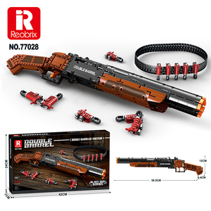Reobrix 77028 Escopeta de Doble Cañón, Set de Bloques de Construcción de 933 Piezas, Modelo de Arma <span class=keywords><strong>Militar</strong></span> DIY con Expulsión Realista - Product Image 6