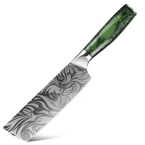 Cleaver Nakiri Messer 7 "Zoll 4 Cr13 Edelstahl Gemüse messer Küche Home Restaurant Harz Griff Fleischs ch neider Werkzeug