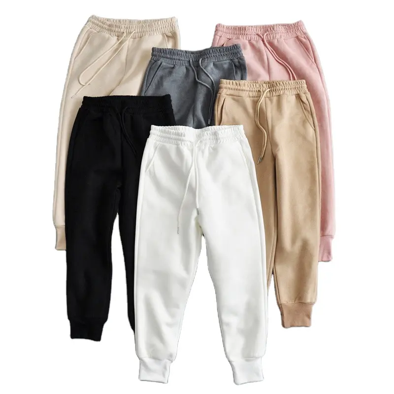 Vente en gros de pantalons de survêtement pour femmes Derniers pantalons amples à taille élastique pour femmes Pantalons de survêtement taille haute Slim-fitness Pantalons décontractés