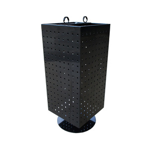 Custom 4 Sided Metal Pegboard <strong>Rotating</strong> Counter Top Magnetic <strong>Display</strong> Rack Tabletop Hanging <strong>Keychain</strong> <strong>Display</strong> <strong>Stand</strong> - Product Image 1