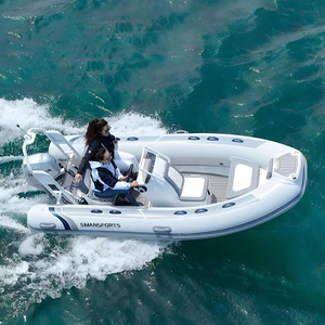 14ft 420cm coque en aluminium RIB Bateau de sauvetage PVC hypalon gonflable Bateau à rames rigide - Product Image 2