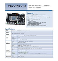 Placa base de juego de alto rendimiento, Chipset E5-V205 serie H81 LGA 2011 Dual DDR4 M.2, 128G, gran oferta