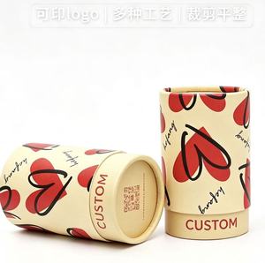 Tubo de Papel Cilíndrico Biodegradable, Ecológico, Reciclable, de Grado Alimenticio, con Ventana y Etiquetado Personalizado con Logotipo para Té, Café, Dulces, Cosméticos y Regalos - Product Image 2