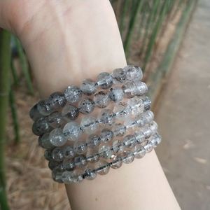 Bracelet en pierre naturelle avec perles de verre colorées, bijoux de harmonie relationnelle, marque privée, suivi en temps réel - Product Image 3