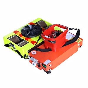 Industrial Steel Electric Tank <b>Trolley</b> With 360 Rotation Movable <b>Platform</b> Red Powder Coated Four-Wheel Design - Product Image 5