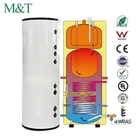 Pompe à chaleur à double réservoir certifiée CE/WaterMark, chauffe-eau solaire/électrique pour usage domestique, en acier inoxydable SUS304 blanc