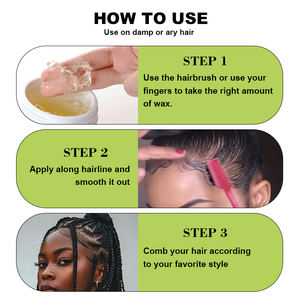 Jotigo <span class=keywords><strong>Cire</strong></span> coiffante <span class=keywords><strong>extra</strong></span> <span class=keywords><strong>forte</strong></span> pour cheveux bouclés <span class=keywords><strong>à</strong></span> l'huile d'olive, anti-frisottis et anti-frisottis - Product Image 4