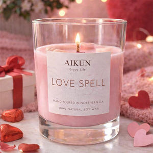 Bougie parfumée longue durée personnalisée AIKUN avec logo et emballage sur mesure pour mariage, anniversaire, fête, cadeau de fête, décoration. - Product Image 4