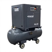 Compresseur d'air à vis 8 bars 10 bars, machine industrielle 2 en 1 avec réservoir d'air 207L 300L 500L 600L